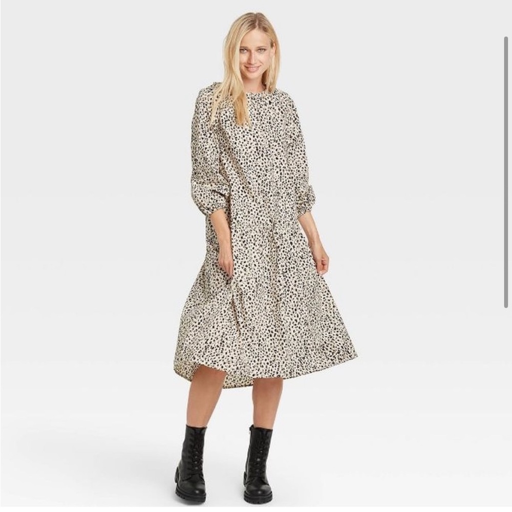 Who What Wear Raglan Long Sleeve High Low Dress - size large
